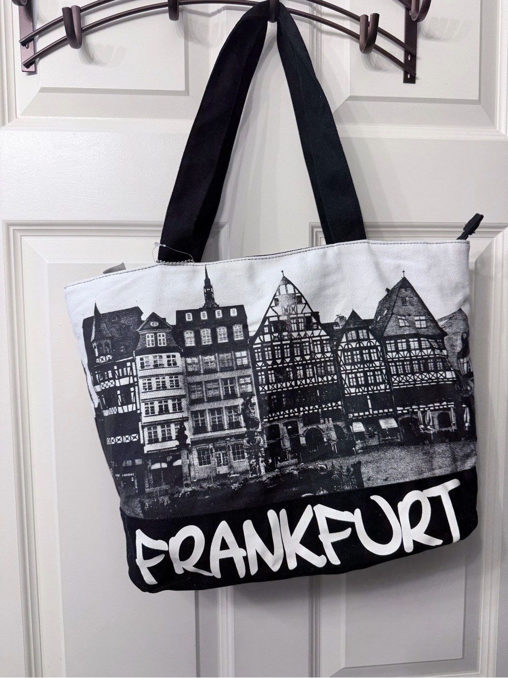 Robin Ruth Black & White Frankfurt Canvas Tote